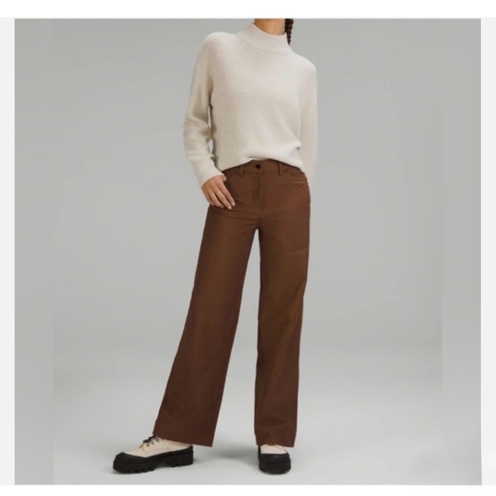 Lululemon Roasted Brown - City Sleek 5 Pocket High-Rise Wide-Leg Pants